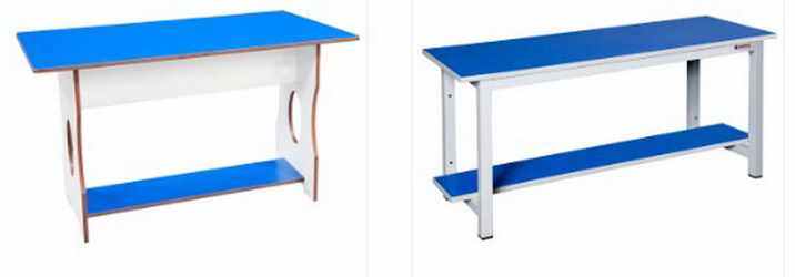 bancos de vestuario acero y madera